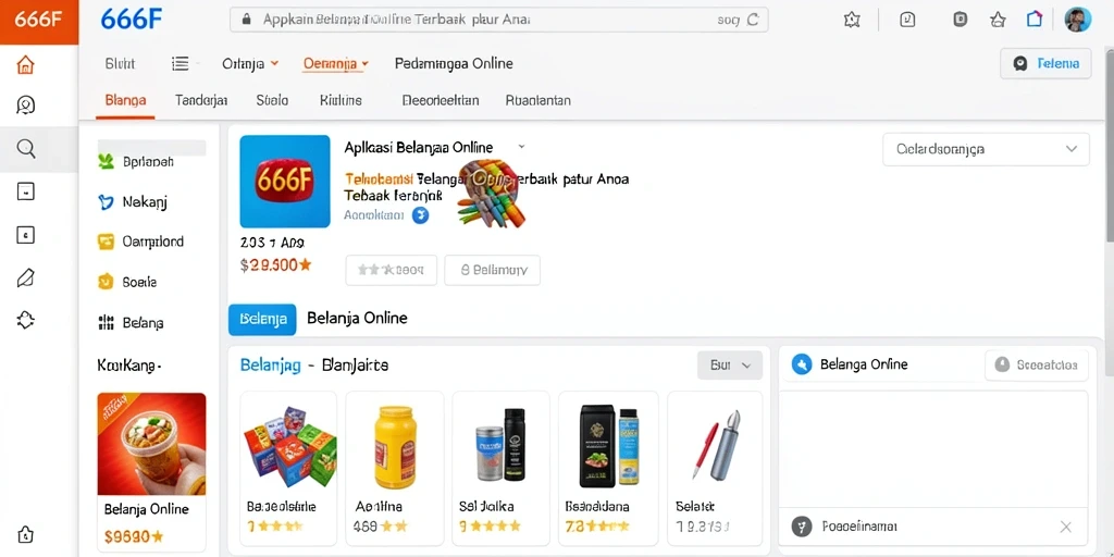 Tampilan antarmuka aplikasi 666F untuk Berbelanja Online.