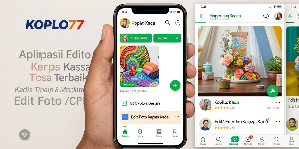 Antarmuka intuitif KOPLO77 untuk Edit Foto Kertas Kaca.