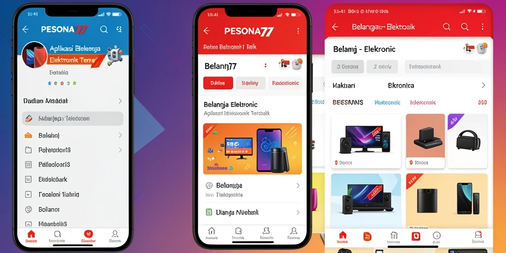 Tampilan antarmuka aplikasi PESONA77 yang sederhana dan mudah digunakan.