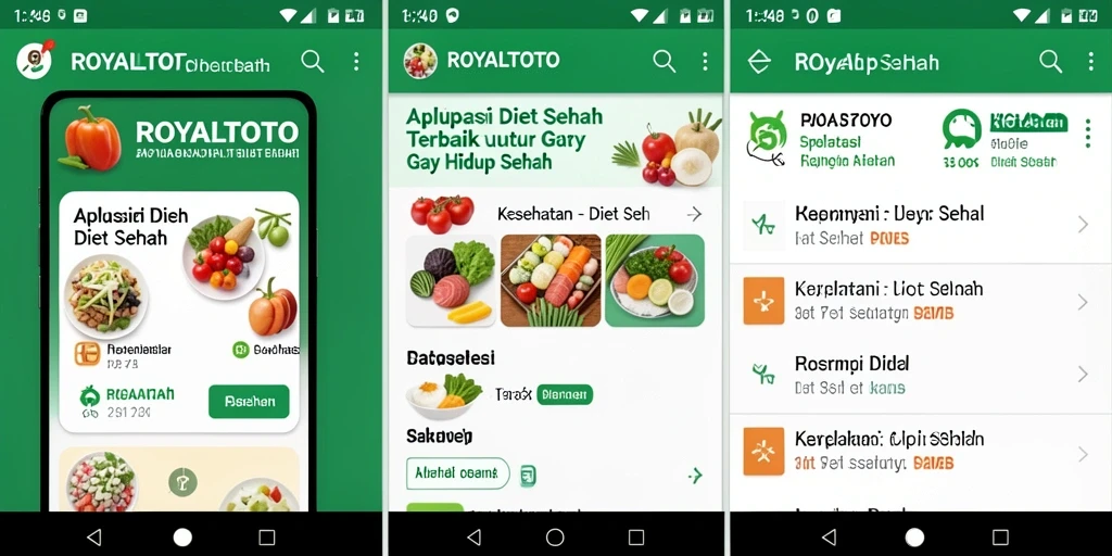 Antarmuka aplikasi ROYALTOTO untuk Diet Sehat.